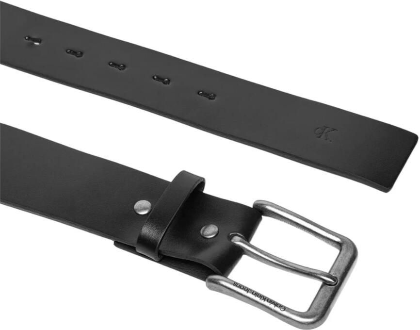 Calvin Klein Jeans Zwarte Leren Riem met Gespsluiting Black Heren - Foto 2