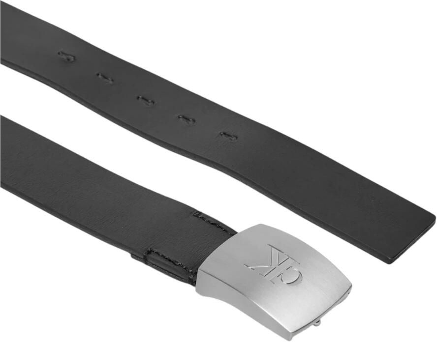 Calvin Klein Jeans Zwarte Leren Riem met Klassieke Gesp Black Heren - Foto 3