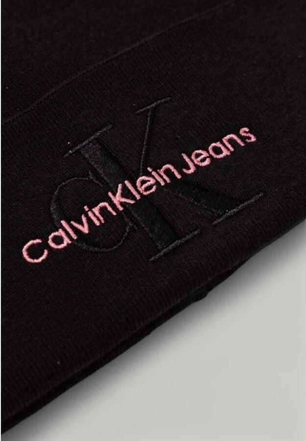Calvin Klein Jeans Zwarte Logo Geborduurde Katoenen Pet Black Dames - Foto 4
