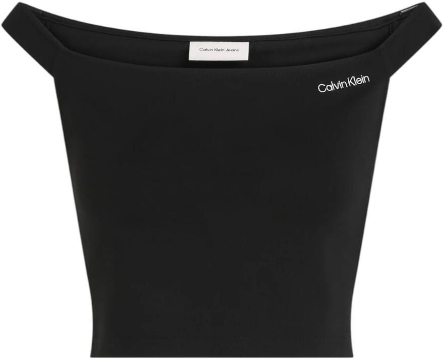 Calvin Klein Jeans Zwarte Mouwloze Boothals Top Black Dames - Foto 2