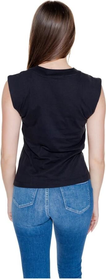 Calvin Klein Jeans Geweven Label T-Shirt Herfst Winter Collectie Black Dames - Foto 4