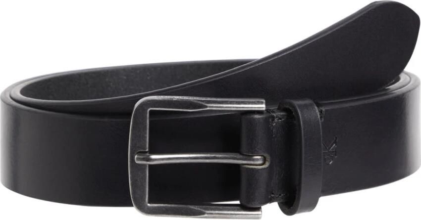 Calvin Klein Jeans Zwarte platte riem voor mannen Black Heren