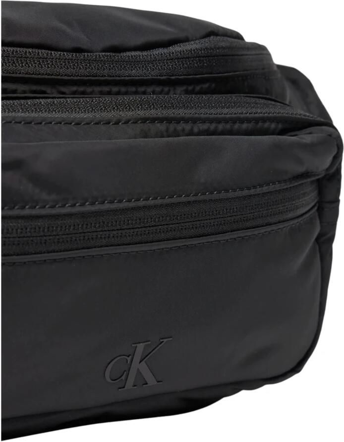 Calvin Klein Jeans Stijlvolle Polyester Heuptas met Ritszakken Black Heren