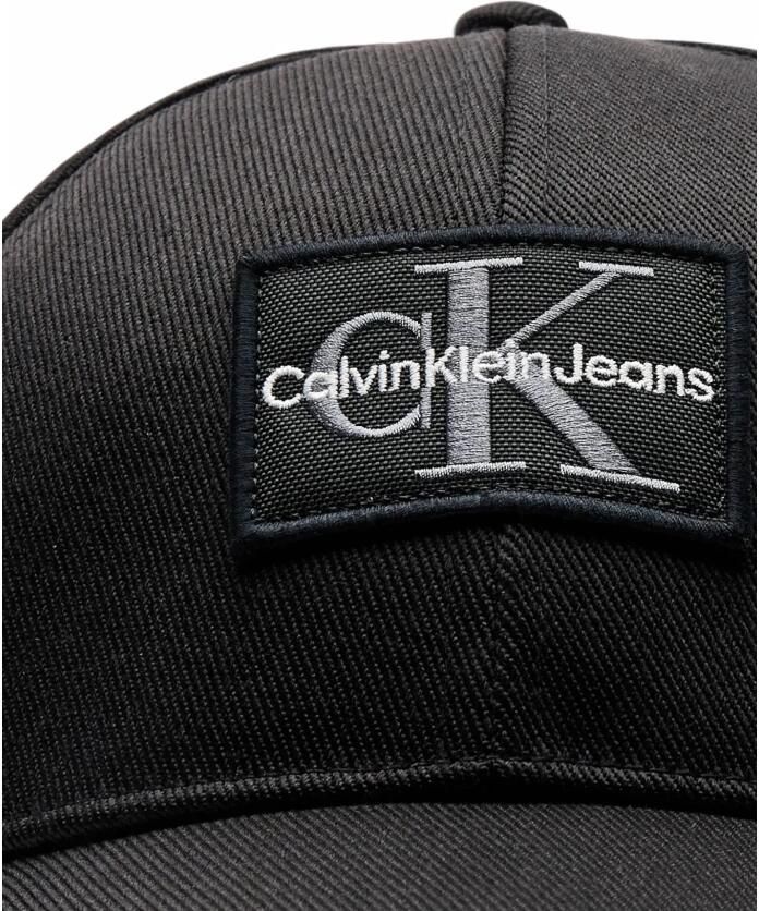 Calvin Klein Jeans Zwarte Polyesterjas met Gesp Sluiting Black Heren