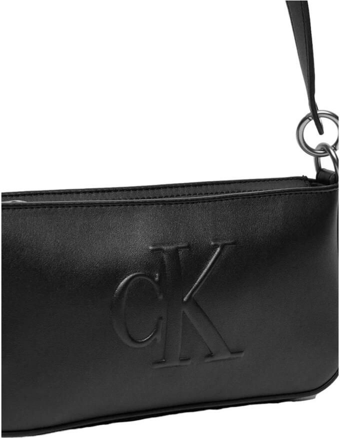 Calvin Klein Jeans Zwarte Polyethyleen Handtas Dames Tassencollectie Black Dames