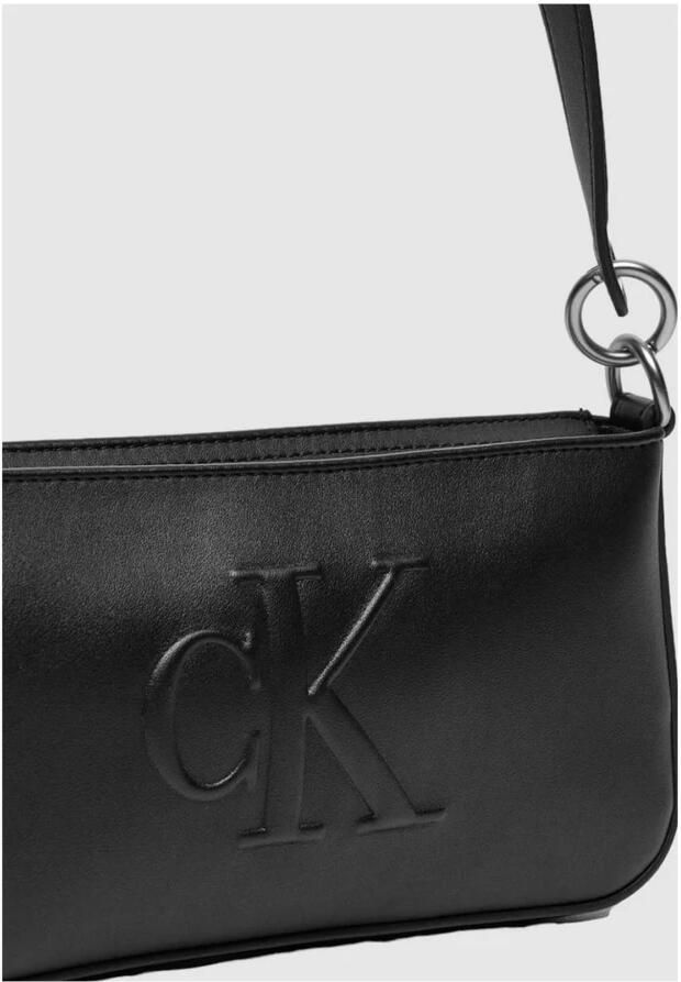 Calvin Klein Jeans Zwarte Polyethyleen Handtas Dames Tassencollectie Black Dames - Foto 3