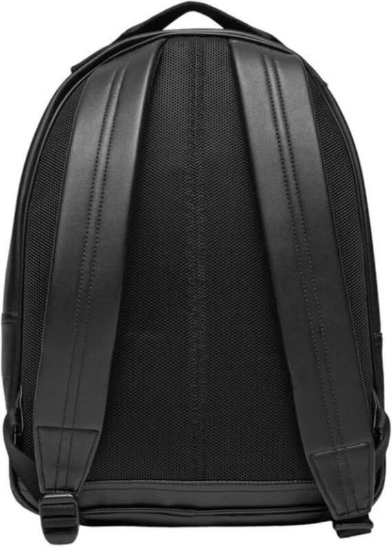 Calvin Klein Jeans Zwarte Polyurethaan Rugzak met Verstelbare Banden Black Heren