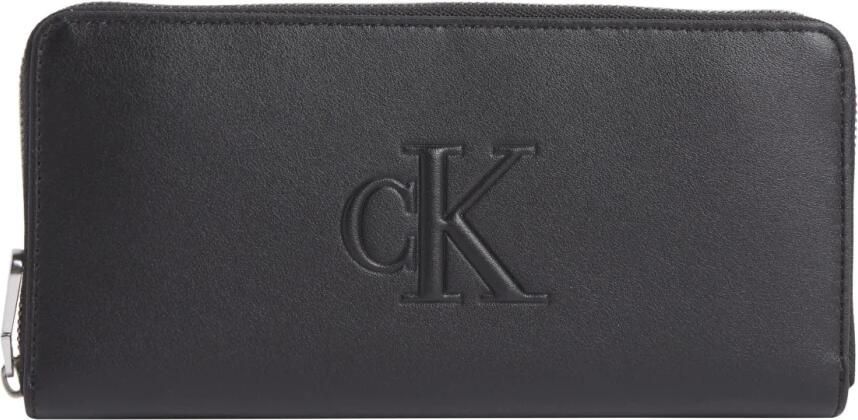 Calvin Klein Jeans Zwarte Damesportemonnee Herfst Winter Collectie Black Dames - Foto 4