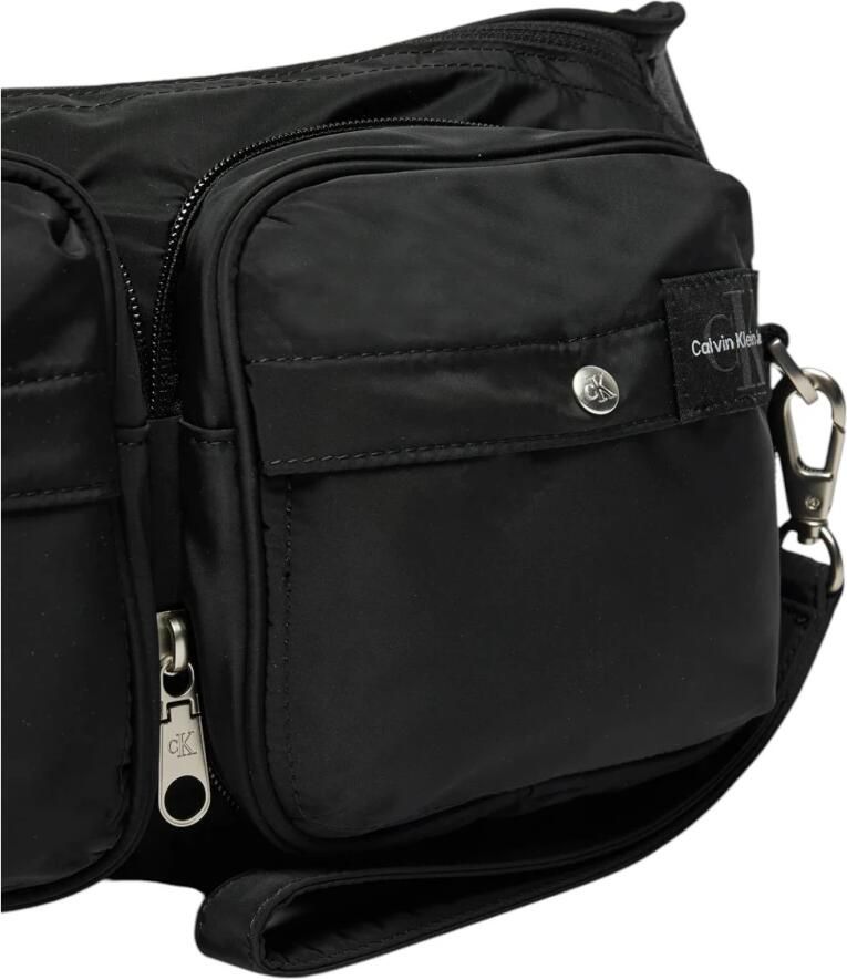 Calvin Klein Jeans Zwarte ritstas met meerdere zakken Black Heren