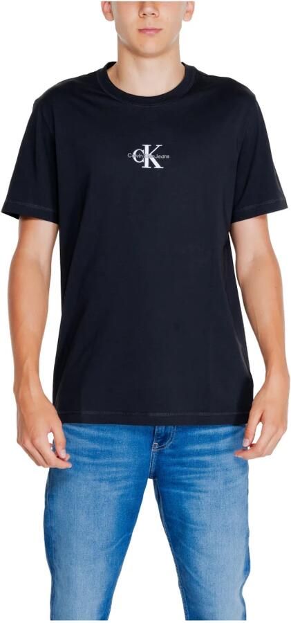 Calvin Klein Jeans Monologo Tee Heren T-shirt Herfst Winter Black Heren - Foto 3