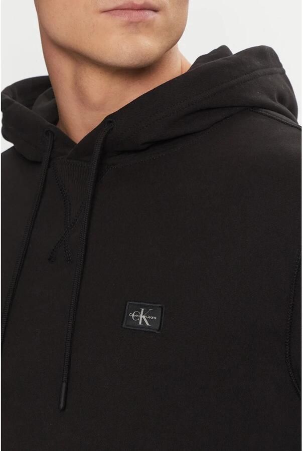 Calvin Klein Sweatshirt WOVEN LABEL HOODIE Kangoeroezak logoborduring