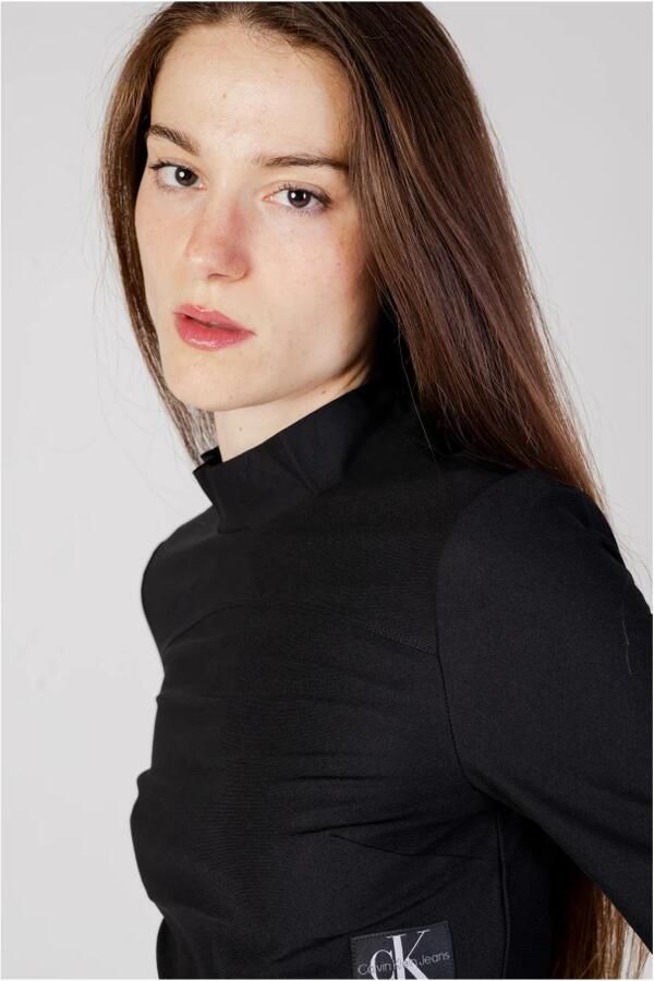 Calvin Klein Jeans Zwarte T-shirt met lange mouwen voor dames Black Dames