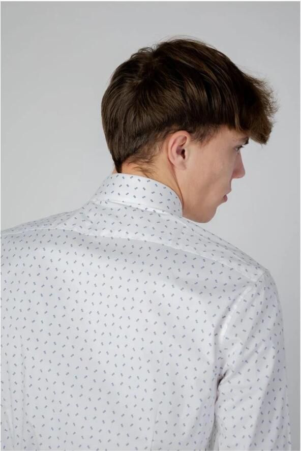 Calvin Klein Katoenen Lange Mouwen Shirt Herfst Winter Collectie White Heren - Foto 3