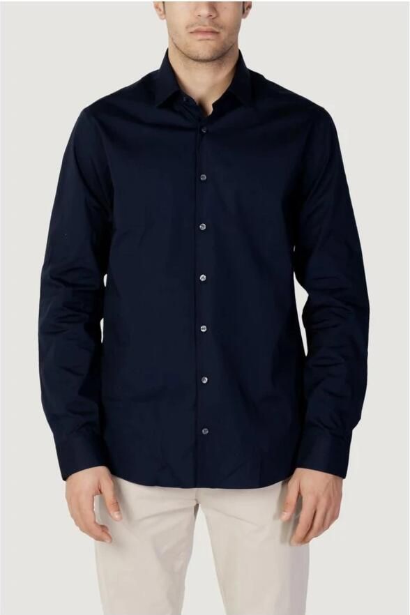 Calvin Klein Businessoverhemd POPLIN STRETCH SLIM SHIRT met kent-kraag logoprint op borsthoogte - Foto 5