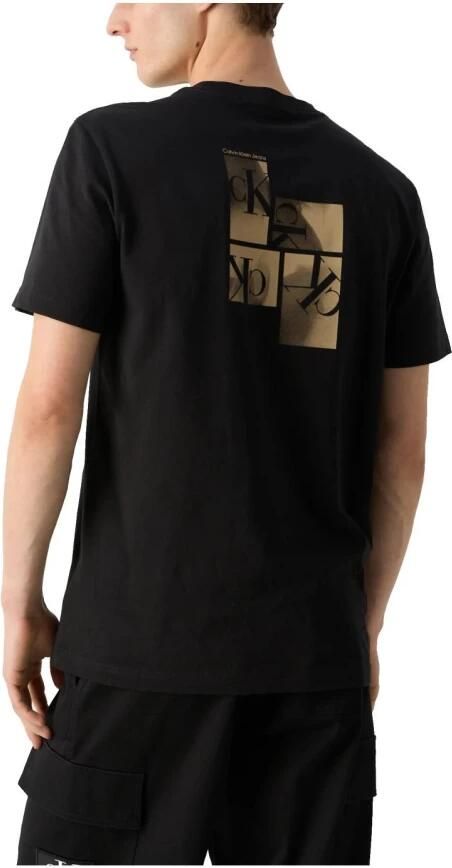 Calvin Klein Zwart Katoenen T-shirt met Print Logo Black Heren - Foto 3