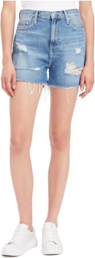 Calvin Klein Jeans Blauwe Versleten Denim Shorts Blue Dames - Foto 12