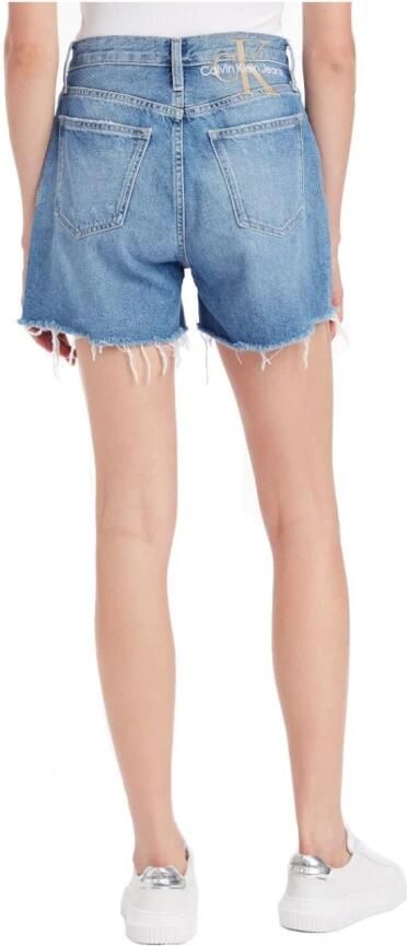 Calvin Klein Jeans Blauwe Versleten Denim Shorts Blue Dames - Foto 10