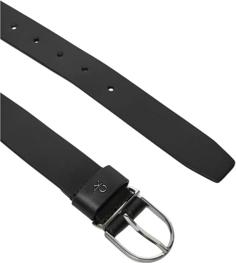 Calvin Klein Leren riem CK METAL LOOP RND BUCKLE 3.0 Logoschrift eenvoudige doornsluiting