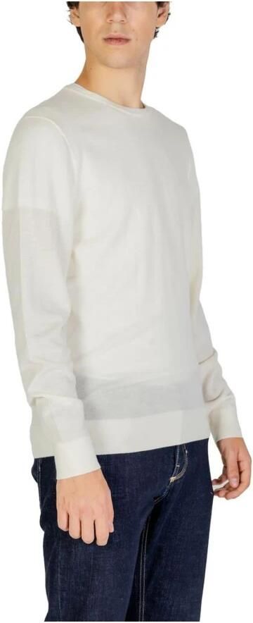 Calvin Klein Jeans Witte Wollen Gebreide Ronde Hals Trui White Heren - Foto 8