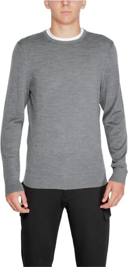 CALVIN KLEIN Heren Truien & Vesten Merino Crew Neck Sweater Donkergrijs - Foto 4