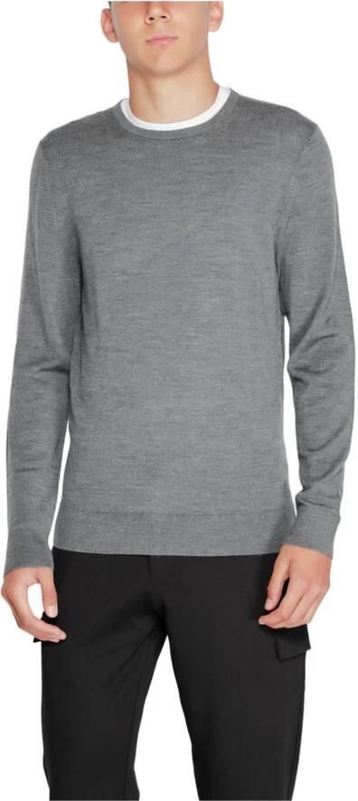CALVIN KLEIN Heren Truien & Vesten Merino Crew Neck Sweater Donkergrijs