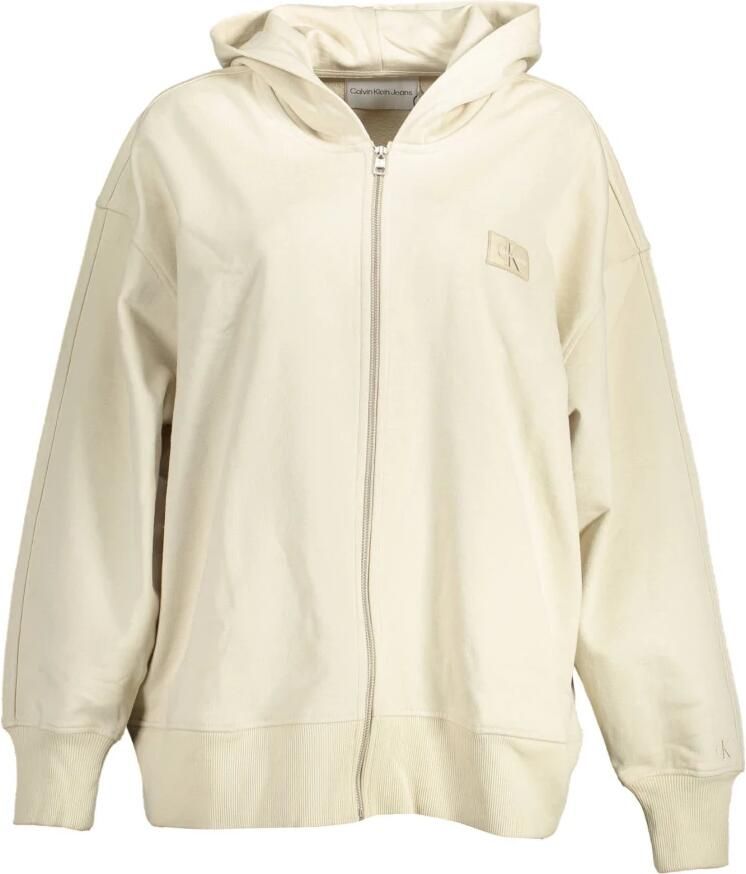 Calvin Klein Beige Hoodie met Rits voor Beige