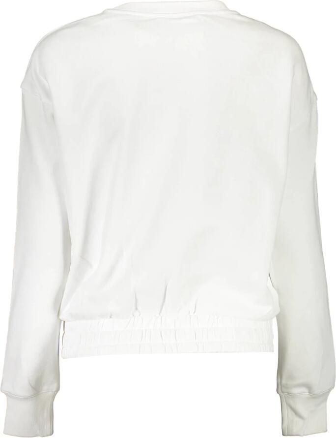 Calvin Klein Witte katoenen trui met borduursel White Dames