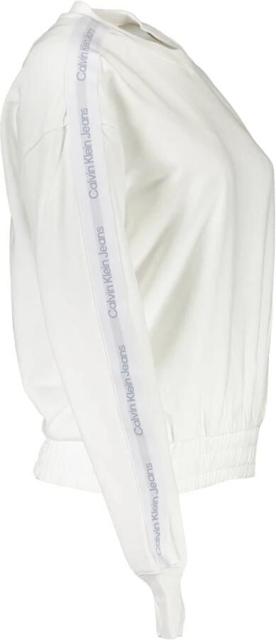 Calvin Klein Witte katoenen trui met borduursel White Dames - Foto 2