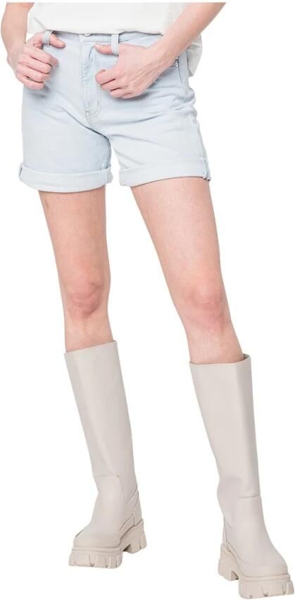 Calvin Klein Korte Denim Jeans K20K203858 1AA Blue Dames - Foto 5