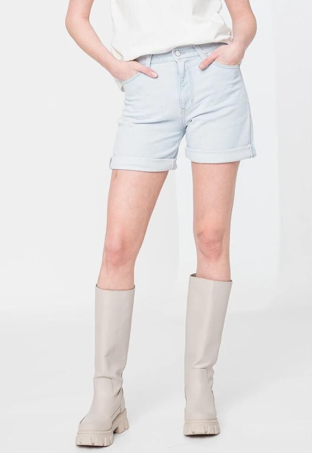 Calvin Klein Korte Denim Jeans K20K203858 1AA Blue Dames