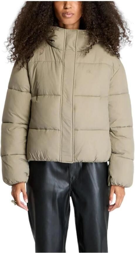 Calvin Klein Gewatteerde jas LOGO SHORT HOODED PUFFER - Foto 3