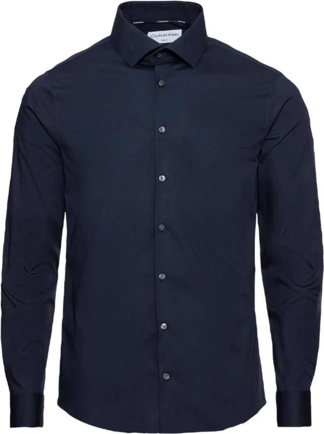 Calvin Klein Businessoverhemd POPLIN STRETCH SLIM SHIRT met kent-kraag logoprint op borsthoogte - Foto 9