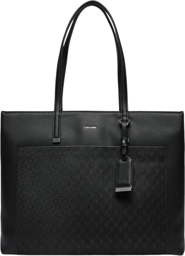 Calvin Klein Zwarte Polyethyleen Handtas Ruim Ontwerp Black Dames - Foto 4