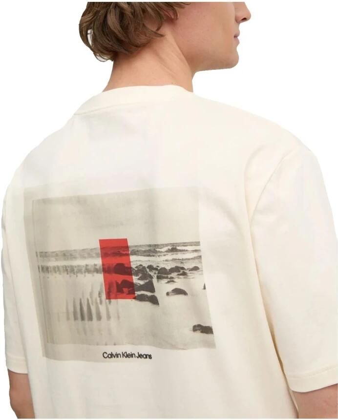 Calvin Klein Lenticular Shoreline T-shirt White Heren