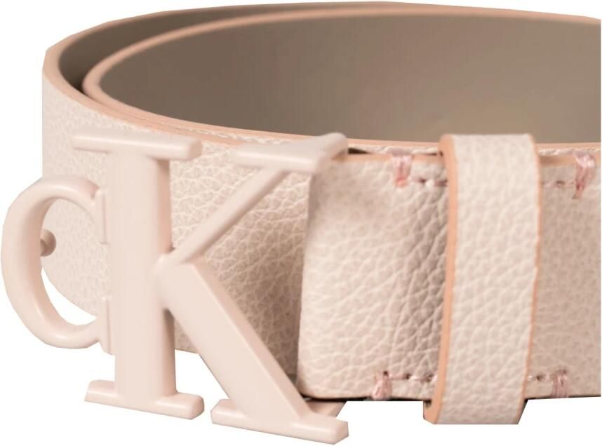 Calvin Klein Leren Riem met Mat Emaille Gesp Pink Dames - Foto 2