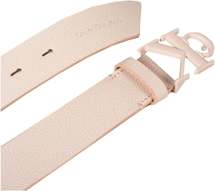 Calvin Klein Leren Riem met Mat Emaille Gesp Pink Dames