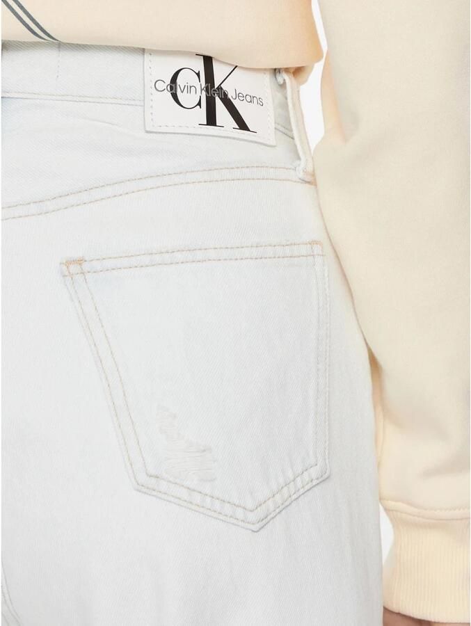 Calvin Klein Witte Mom Jeans Trendy Comfortabel White Dames