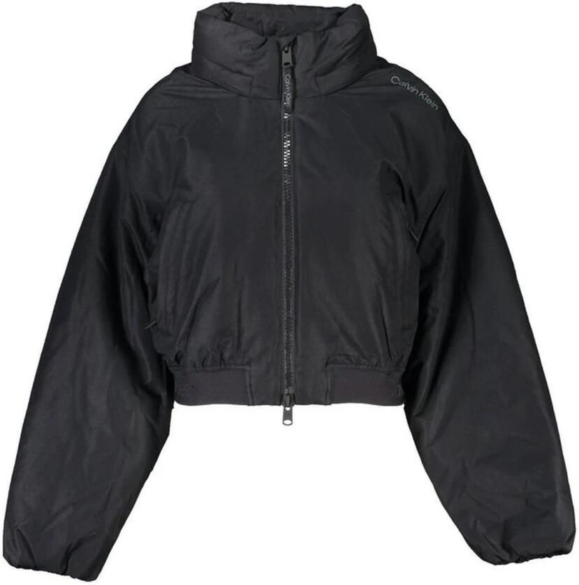 Calvin Klein Elegante waterdichte jas met lange mouwen Black Dames