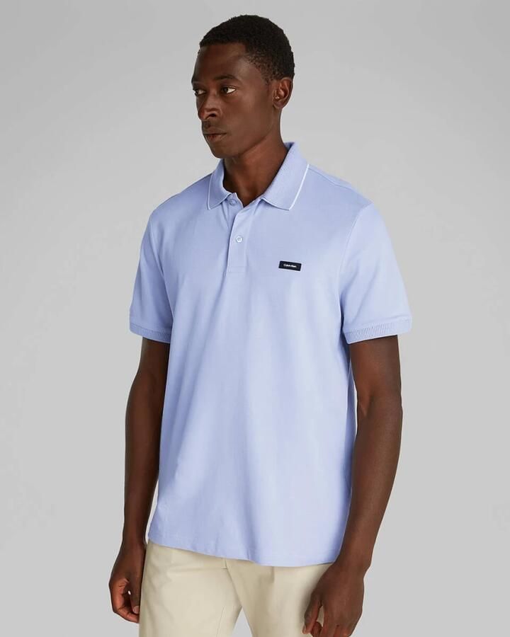 CK Calvin Klein Slim fit poloshirt met logostitching model 'LIQUID TOUCH'