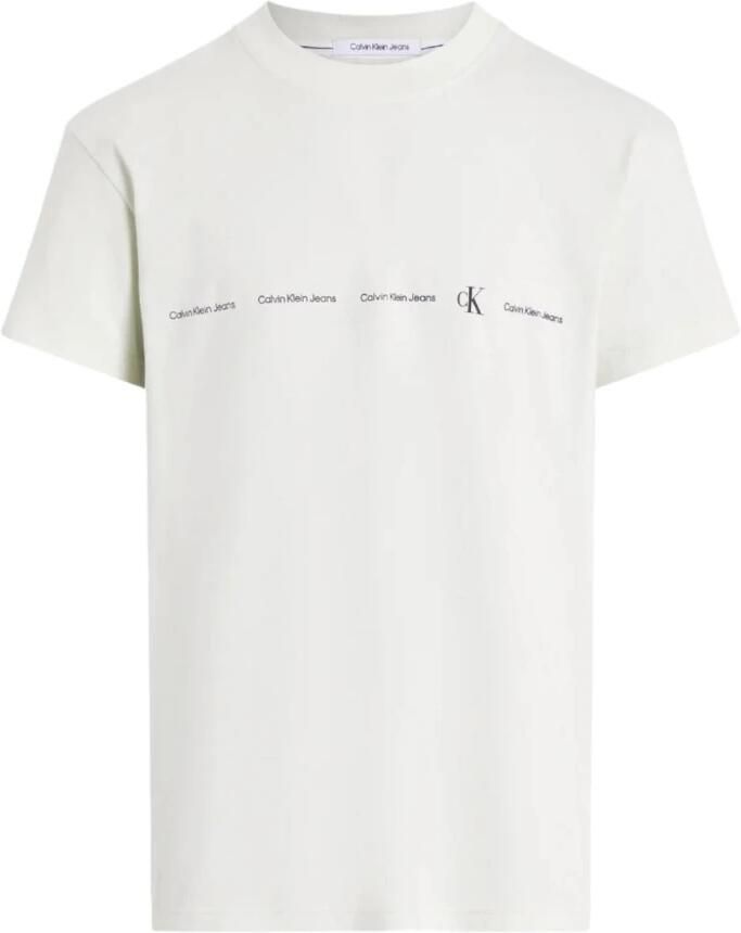 Calvin Klein Jeans Regenerative Cotton Logo Repeat T-shirt White Heren - Foto 4