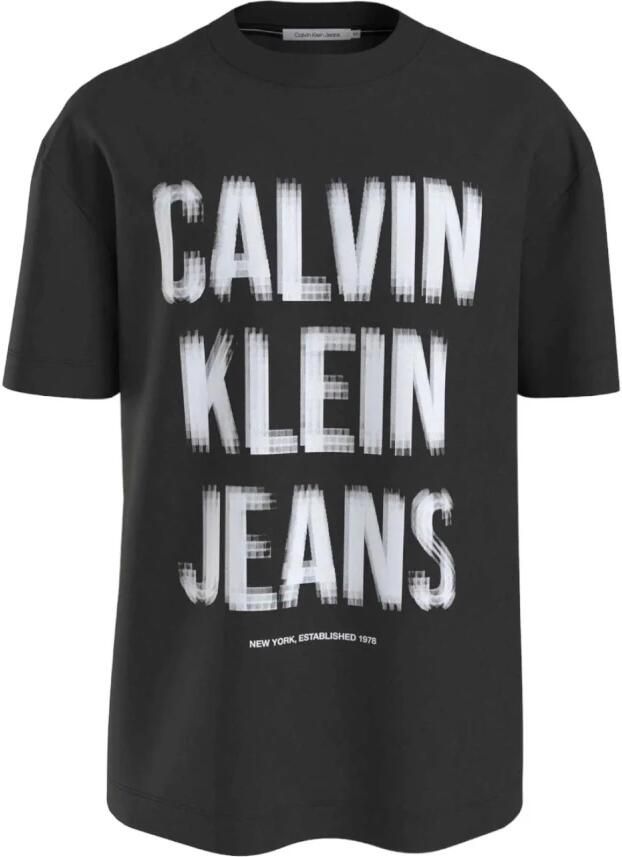 Calvin Klein Logo illusion t-shirt Black Heren - Foto 3