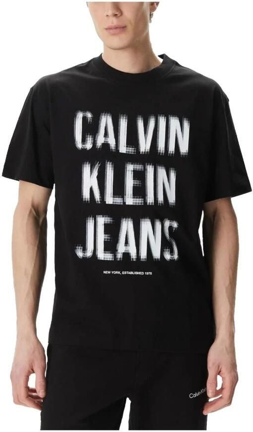 Calvin Klein Logo illusion t-shirt Black Heren