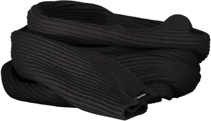 Calvin Klein Sjaal CLASSIC COTTON RIB KNIT SCARF met merklabel