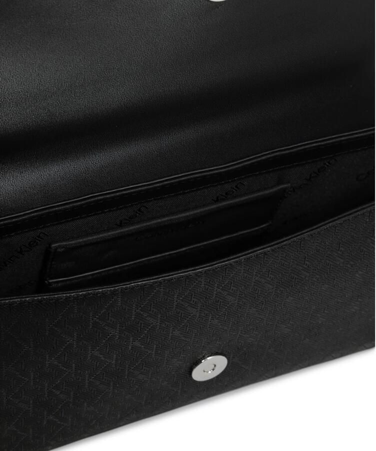 Calvin Klein Stijlvolle Polyurethaan Handtas voor Vrouwen Black Dames