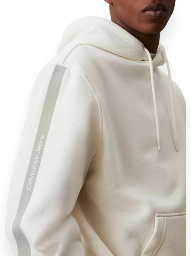 Calvin Klein Jeans Herfst Winter Heren Sweatshirt Logo Tape White Heren