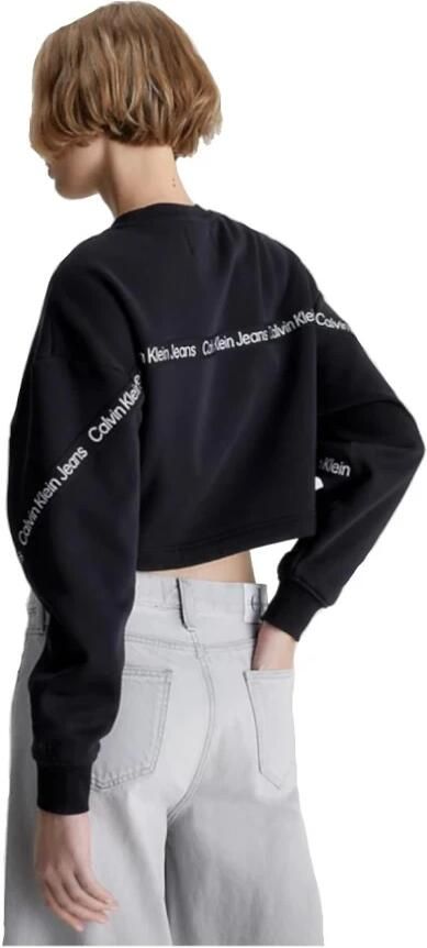 Calvin Klein Jeans Kort sweatshirt met logostrepen - Foto 3