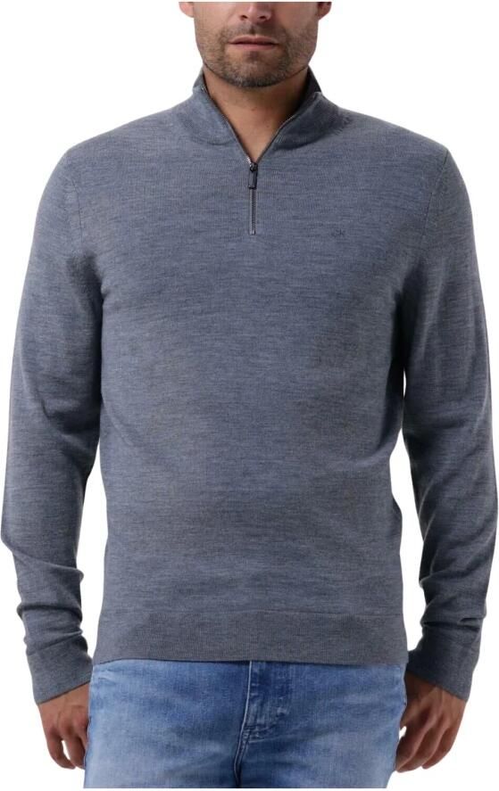 Calvin Klein gemêleerde wollen schipperstrui mid grey heather - Foto 5