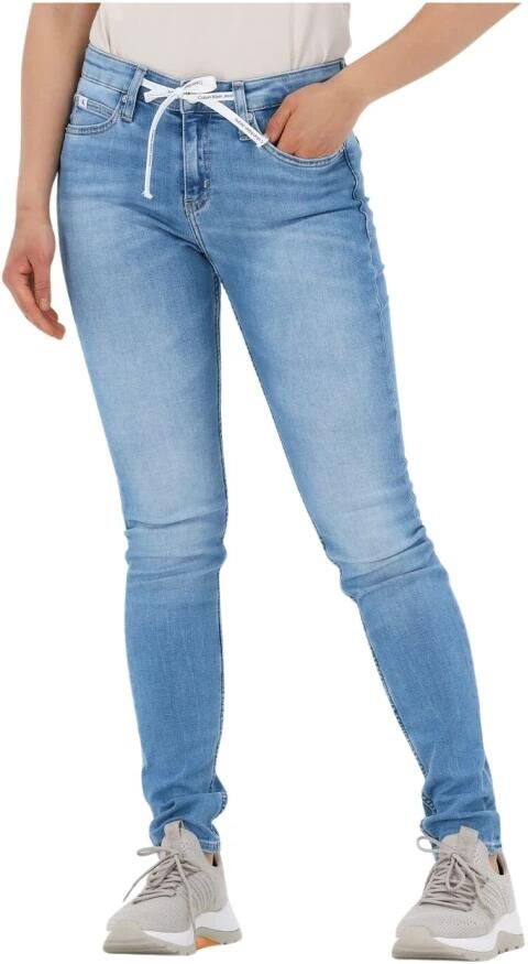Calvin Klein Mid Rise Skinny Jeans Blauw Blue Dames - Foto 4