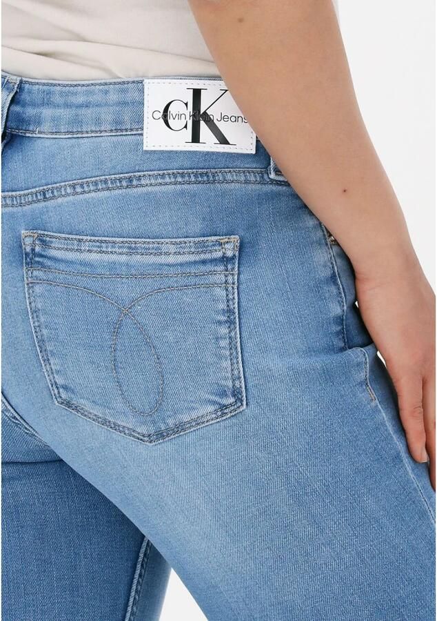 Calvin Klein Mid Rise Skinny Jeans Blauw Blue Dames - Foto 2