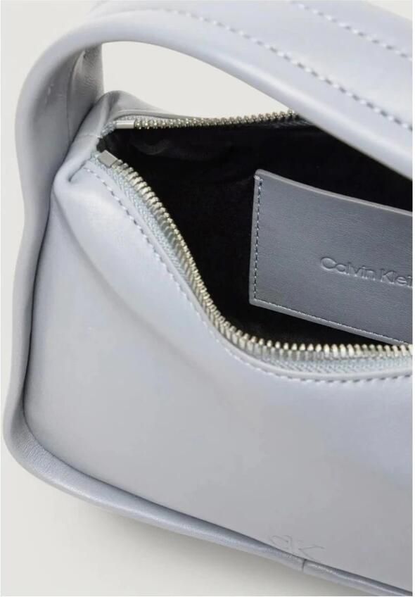 Calvin Klein Mini Blok Handtas met Knoopdetail Gray Dames - Foto 4